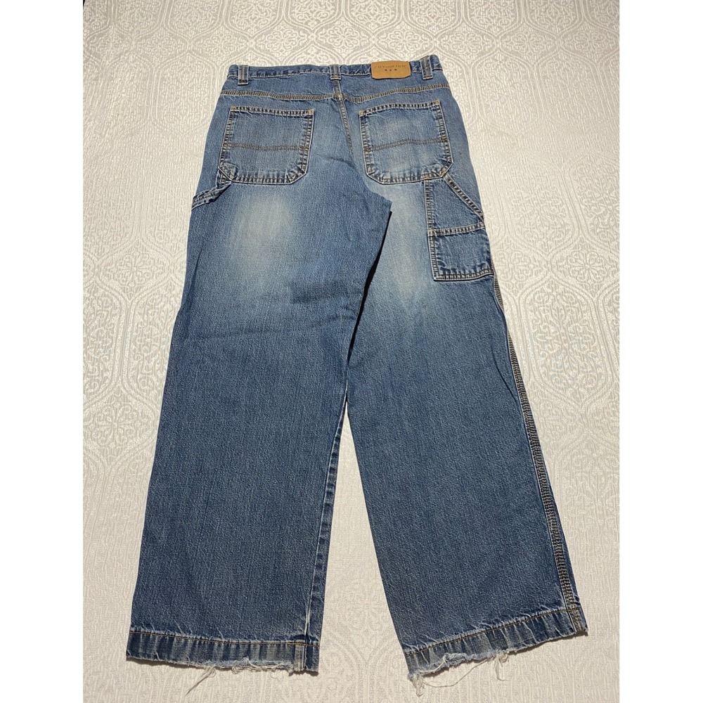 Covington Mens Carpenter Jeans Blue Denim Relaxed Wide Leg 32x30 Workwear Y2K
